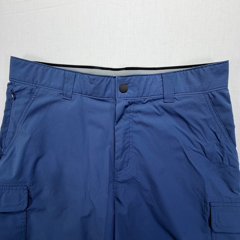 ORVIS Mens Blue Cargo Shorts Size 34 Polyester Outdoor Casual Pockets‎